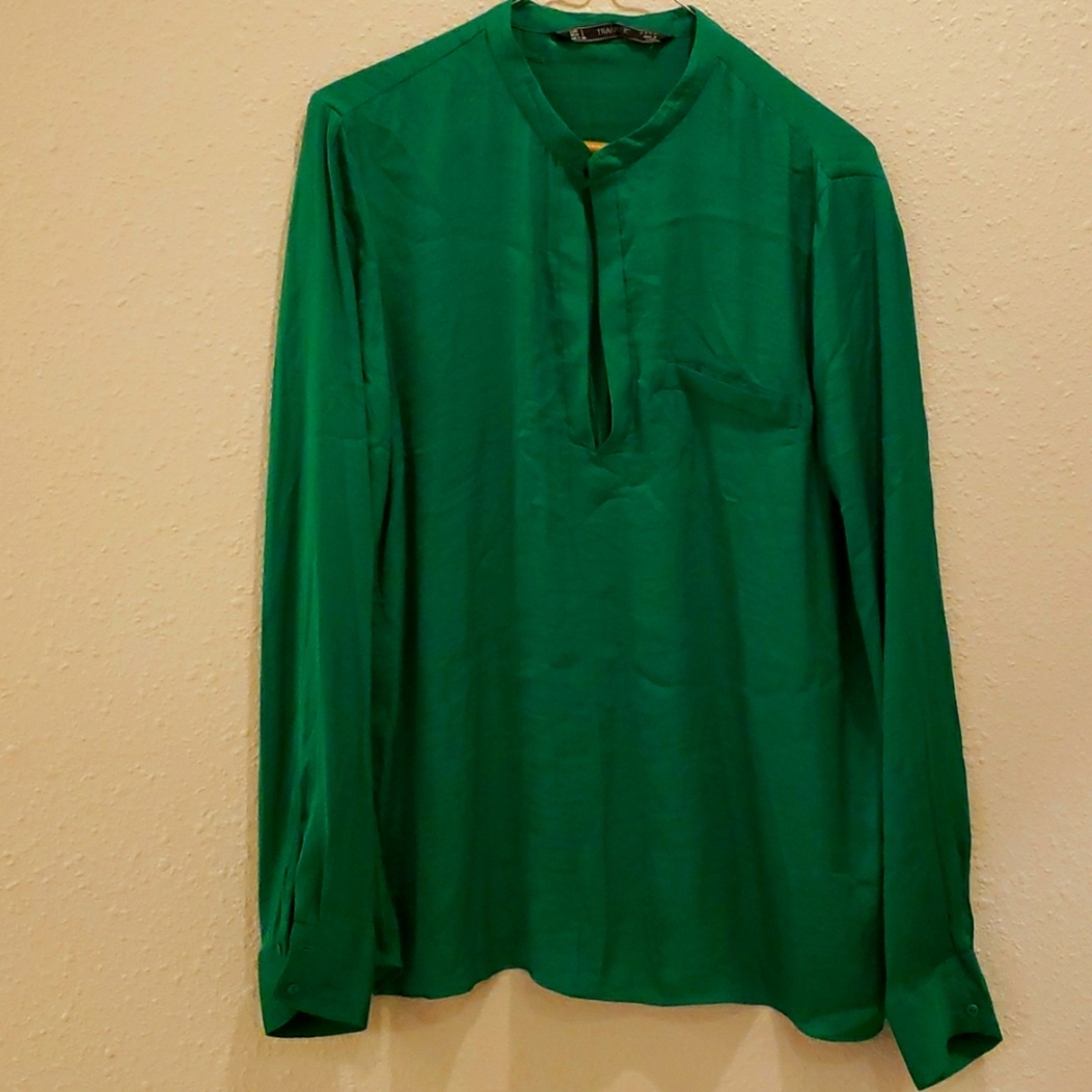 Zara green blouse. Size large.